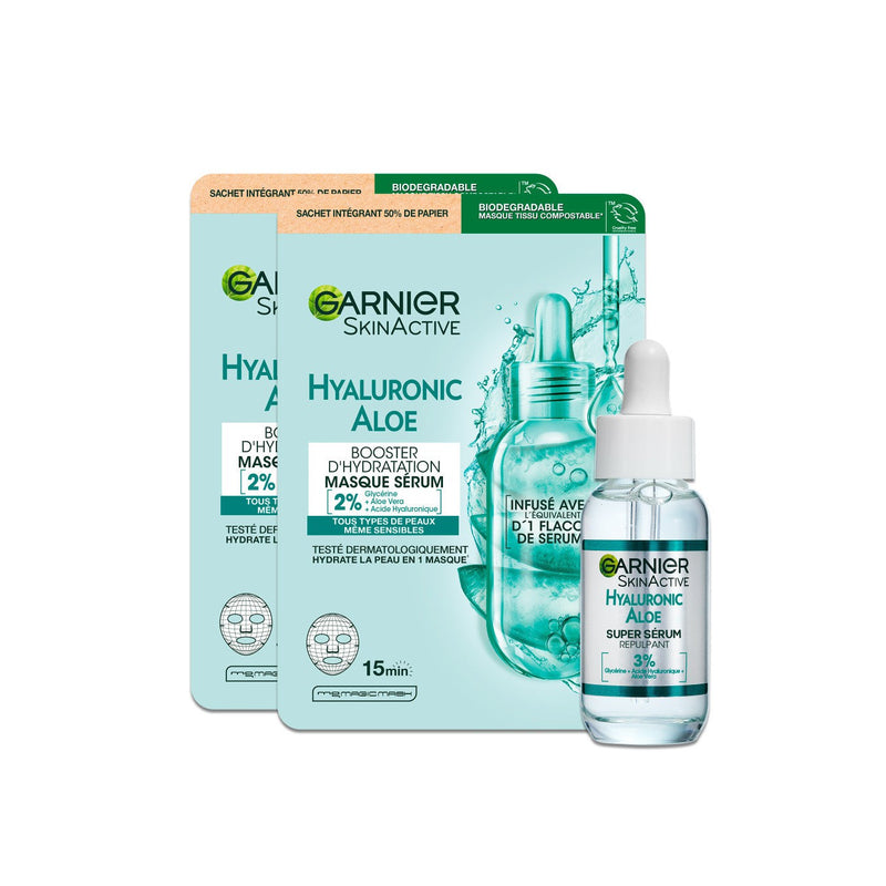 Moisturizing & Replumping Routine Enriched With Hyaluronic Acid & Aloe Vera - Sérum Gel Repulpant Hyaluronic Aloe