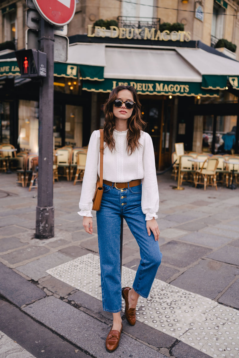 Blouse Élise Blanc Coton