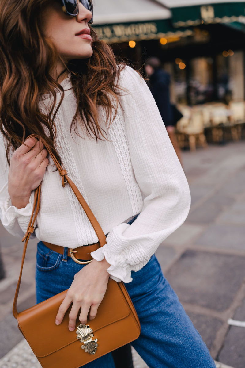 Blouse Élise Blanc Coton