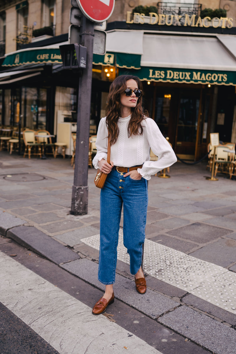 Blouse Élise Blanc Coton