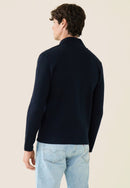 Cardigan Homme En Maille Bleu Marine - Eloi Marine