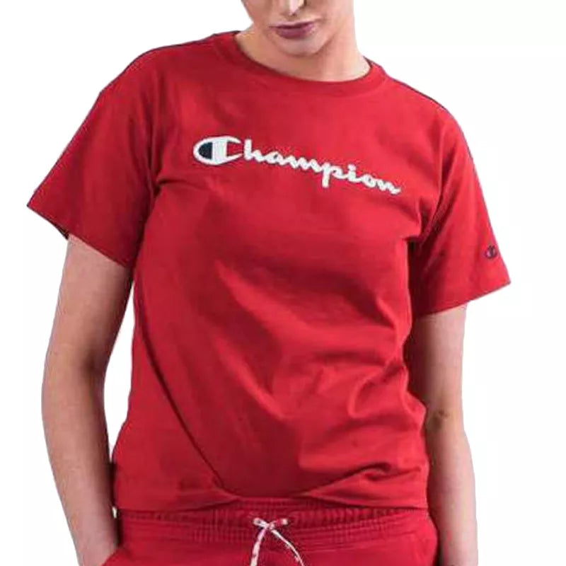 T-Shirt Champion Crewneck - Rouge