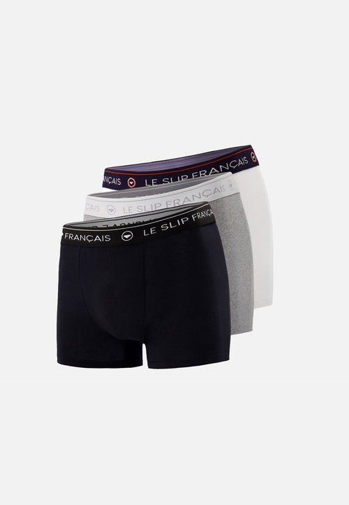 Pack Boxer Tno Trio - Noir Blanc Gris