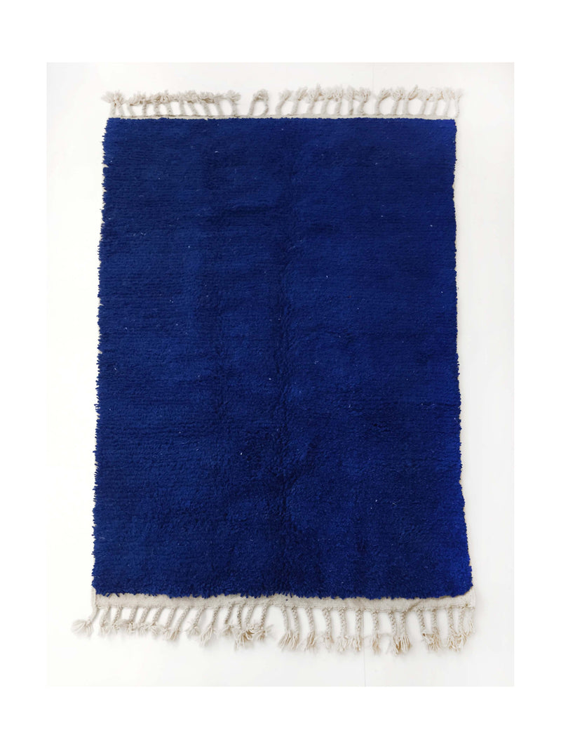 Tapis Berbère Marocain Beni Ouarain - Bleu Majorelle