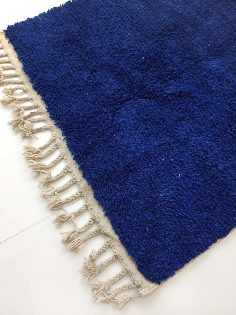 Tapis Berbère Marocain Beni Ouarain - Bleu Majorelle