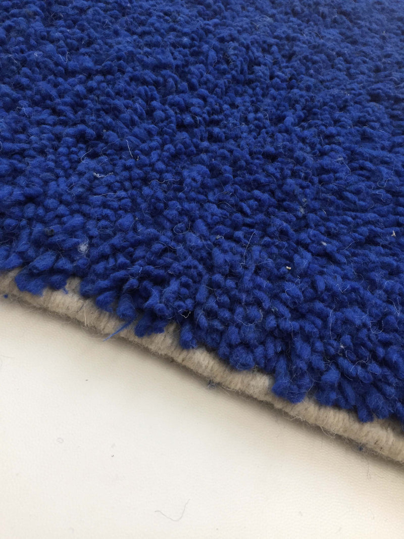 Tapis Berbère Marocain Beni Ouarain - Bleu Majorelle