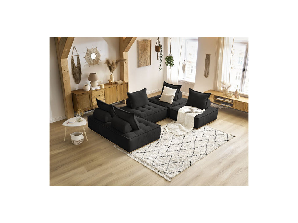 Canapé Panoramique Modulable - Elisa - Avec 3 Chauffeuses 1 Place + 1 Chauffeuse 2 Places