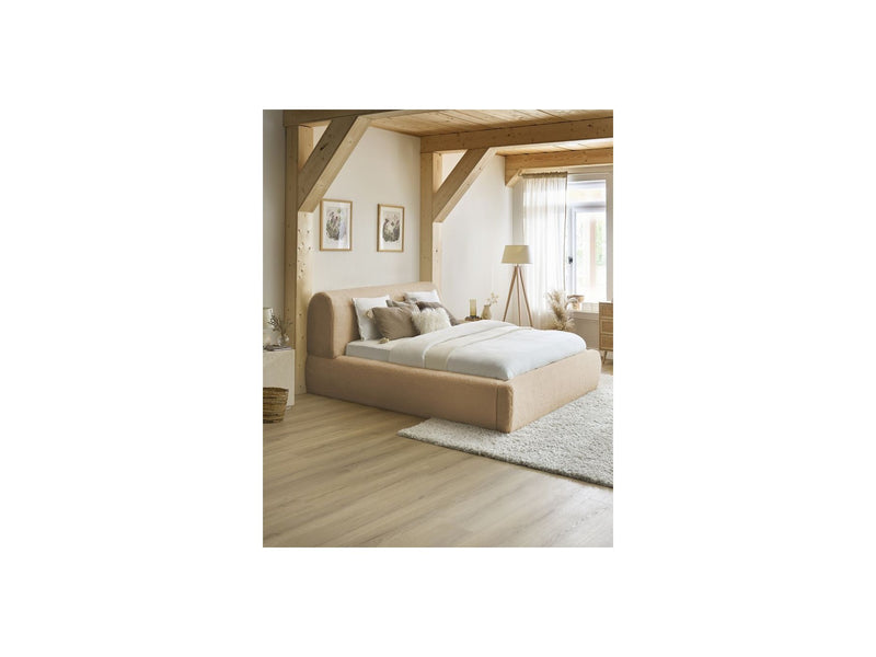 Lit Coffre Effet Fausse Fourrure - Cervin - Marron