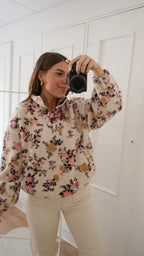 Jersey de borreguito floral Gina