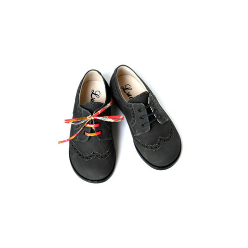 Chaussures Derbies Resistantes Enfant À Lacets Gabriel Bout Golf - Nubuck Gris - Mixte