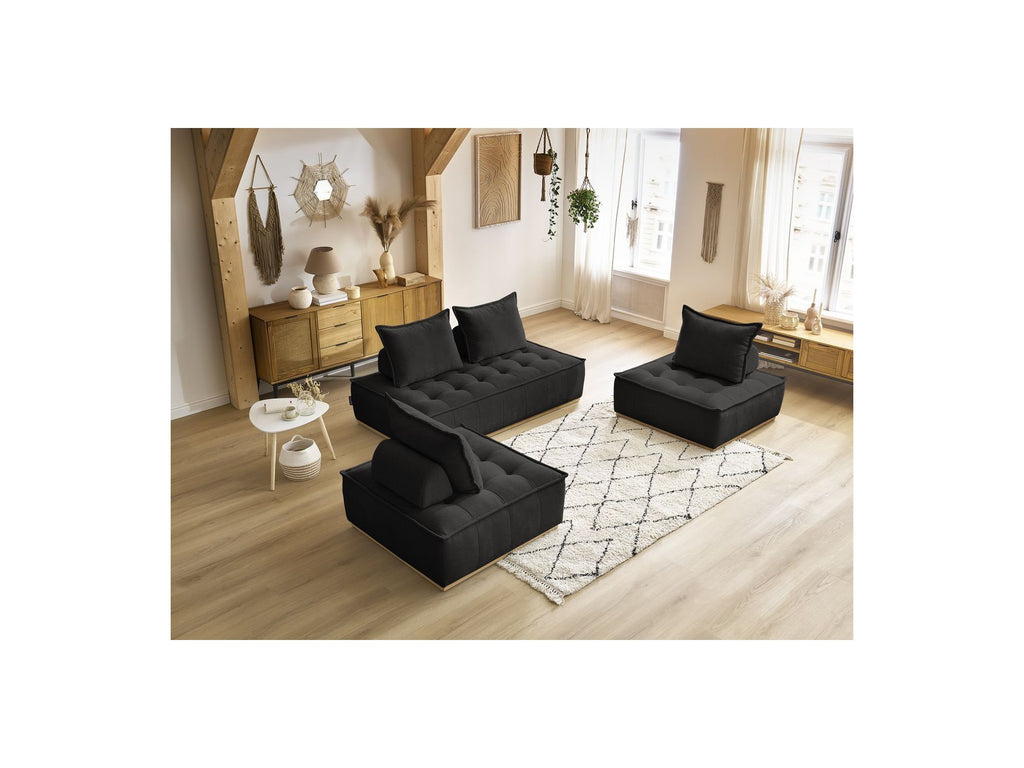 Canapé D'Angle Modulable - Elisa - Avec 2 Chauffeuses 1 Place + 1 Chauffeuse 2 Places