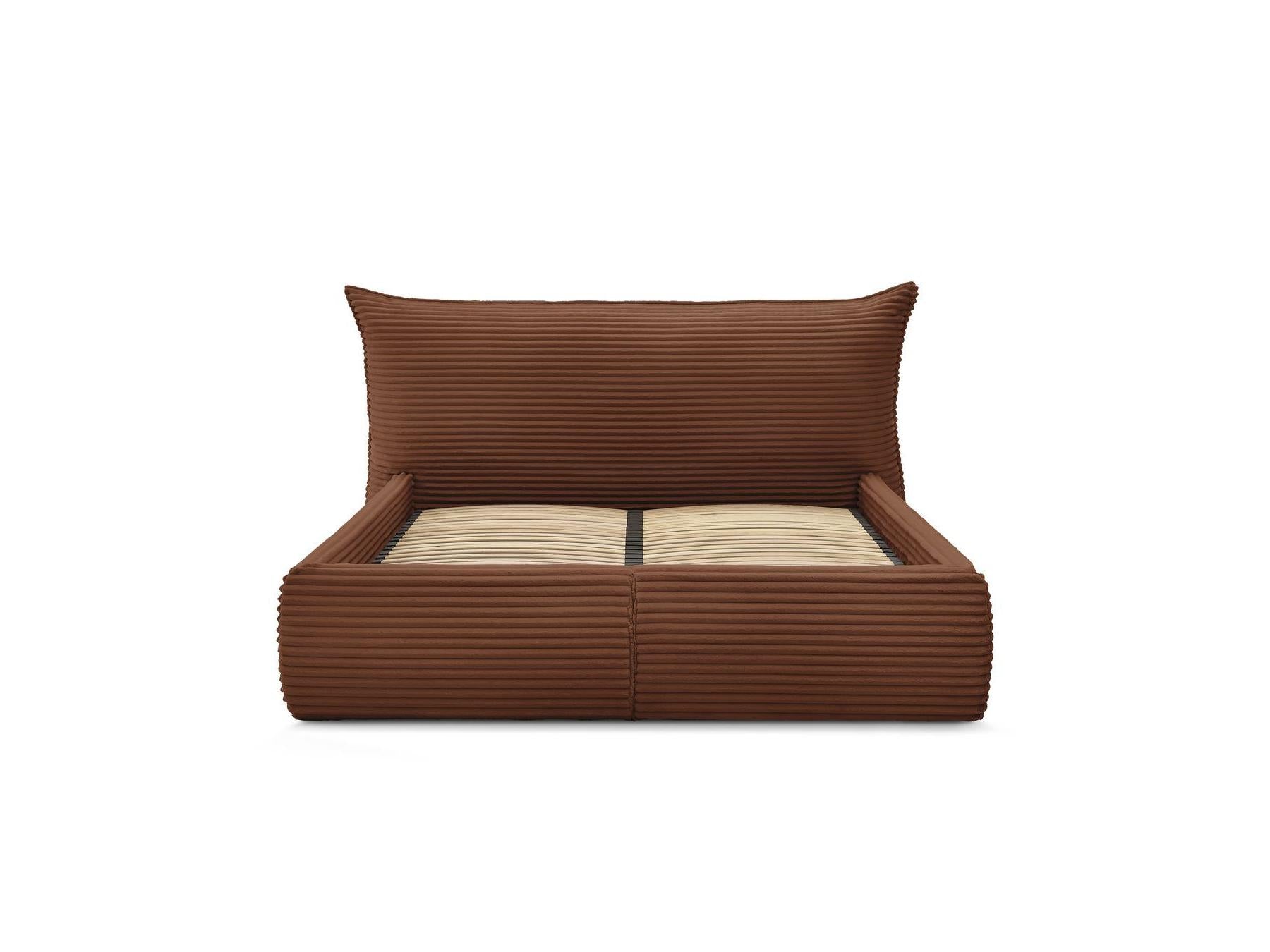 Jade - Storage Bed with Pillow-Effect Headboard - Soft Wide-Ribbed Corduroy