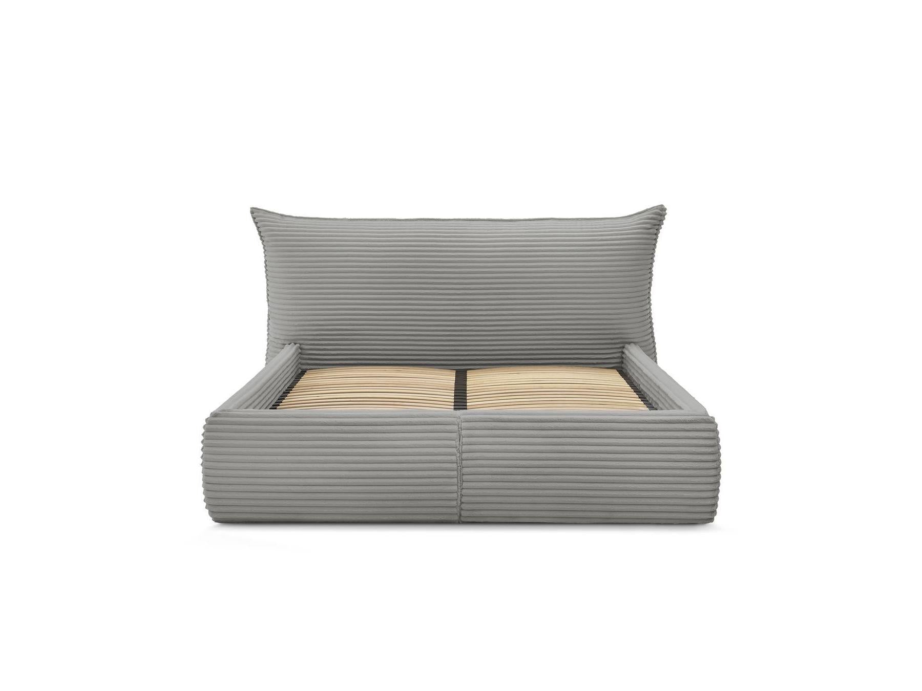 Jade - Storage Bed with Pillow-Effect Headboard - Soft Wide-Ribbed Corduroy