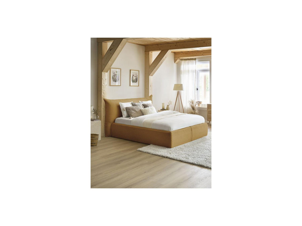 Jade - Storage Bed with Pillow-Effect Headboard - Soft Wide-Ribbed Corduroy