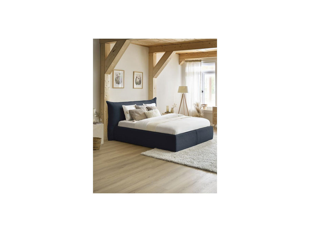 Jade - Storage Bed with Pillow-Effect Headboard - Soft Wide-Ribbed Corduroy