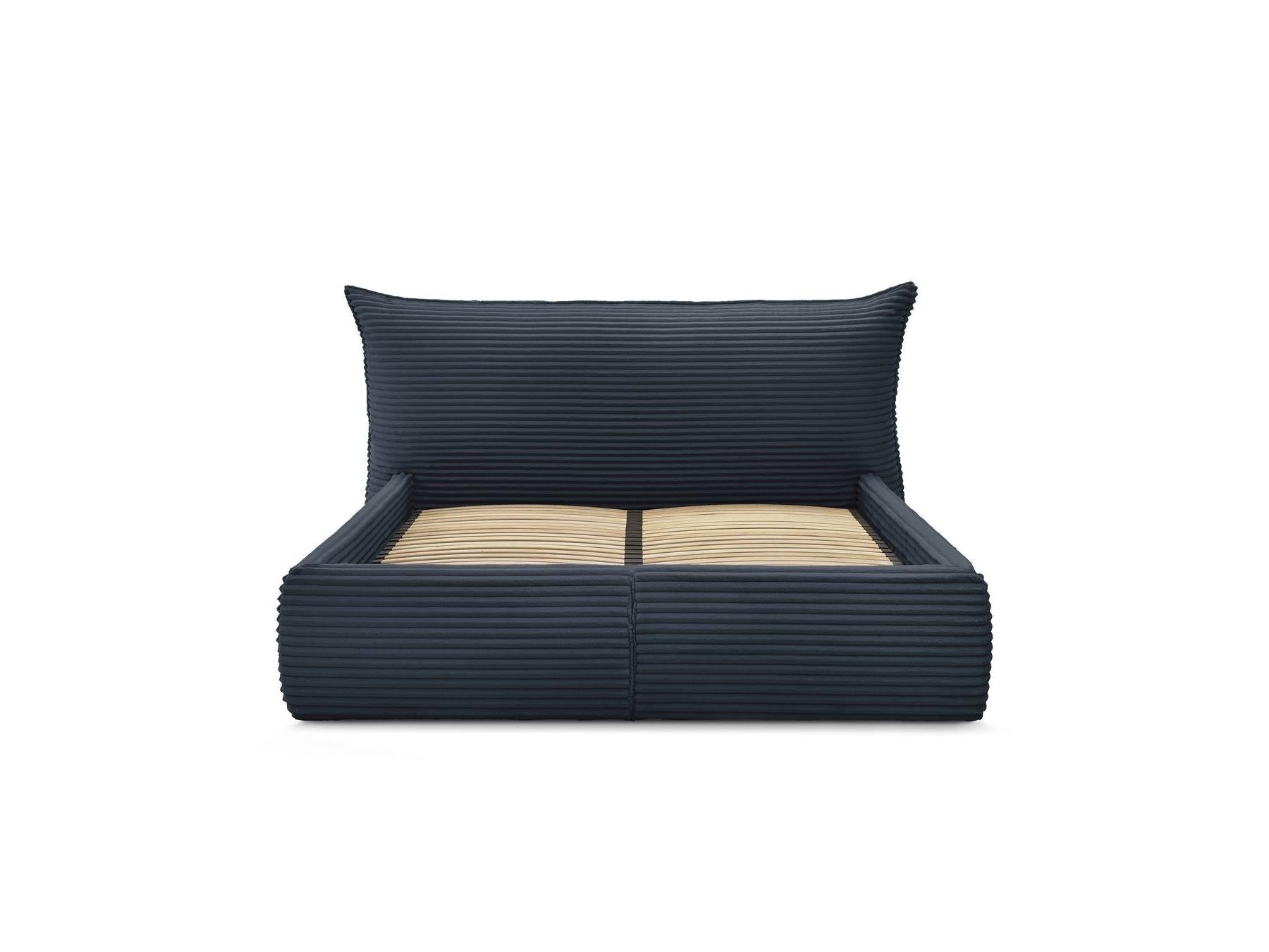 Jade - Storage Bed with Pillow-Effect Headboard - Soft Wide-Ribbed Corduroy