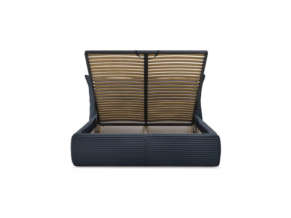 Jade - Storage Bed with Pillow-Effect Headboard - Soft Wide-Ribbed Corduroy