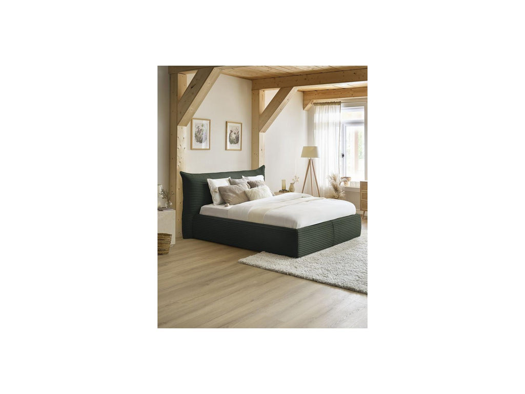 Jade - Storage Bed with Pillow-Effect Headboard - Soft Wide-Ribbed Corduroy
