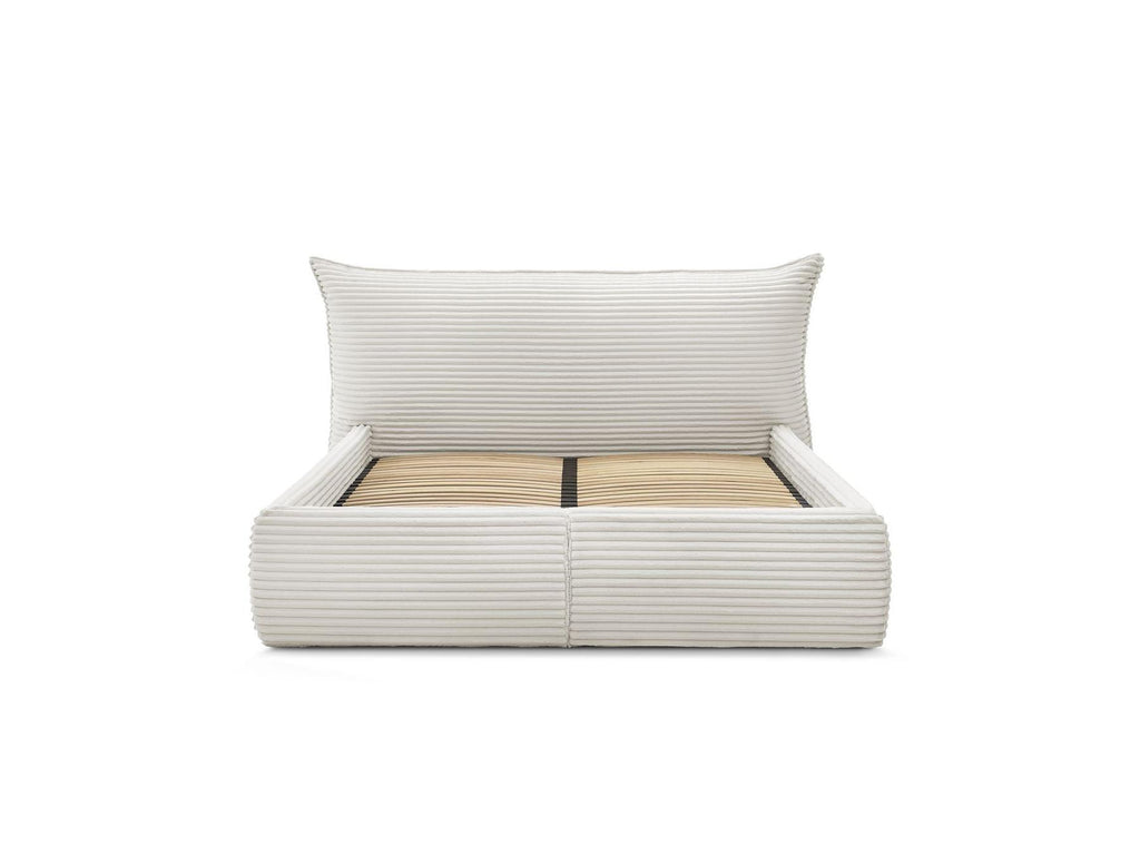 Jade - Storage Bed with Pillow-Effect Headboard - Soft Wide-Ribbed Corduroy