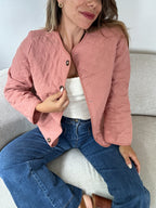 Pink Quilted Jacket