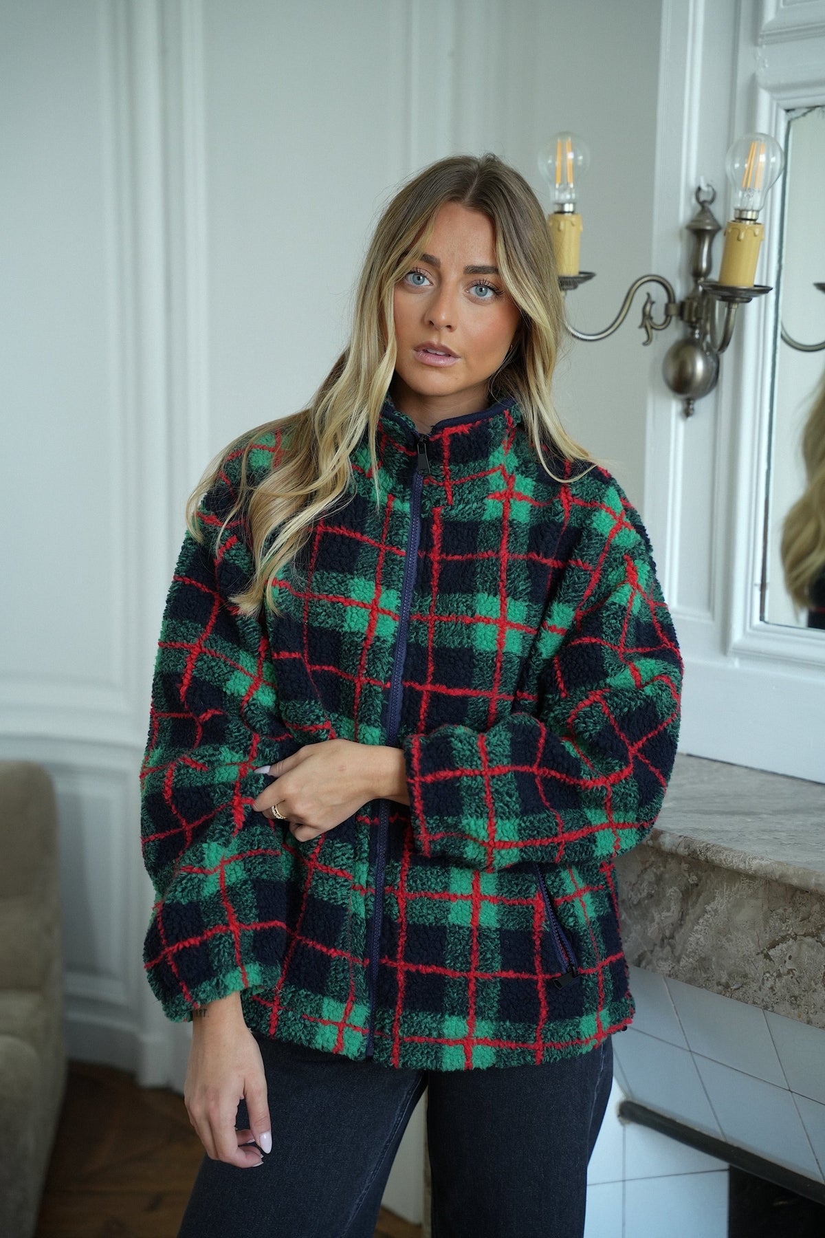 Veste À Carreaux - Leanne Marine