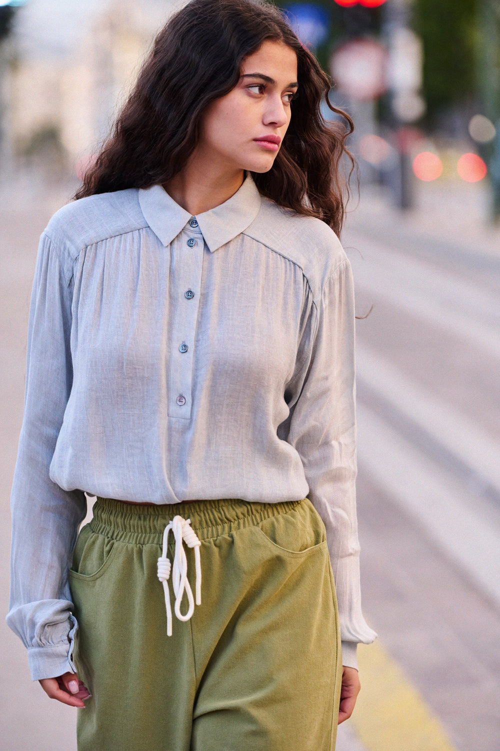 Cassy Shirt - Heather Grey