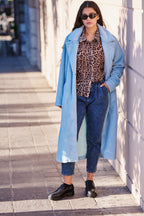 Charlize Shirt - Leopard Print Veil