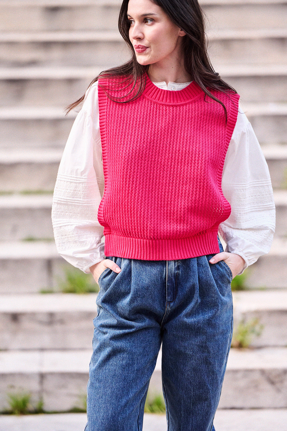 Marcus Sweater - Fuchsia Pink