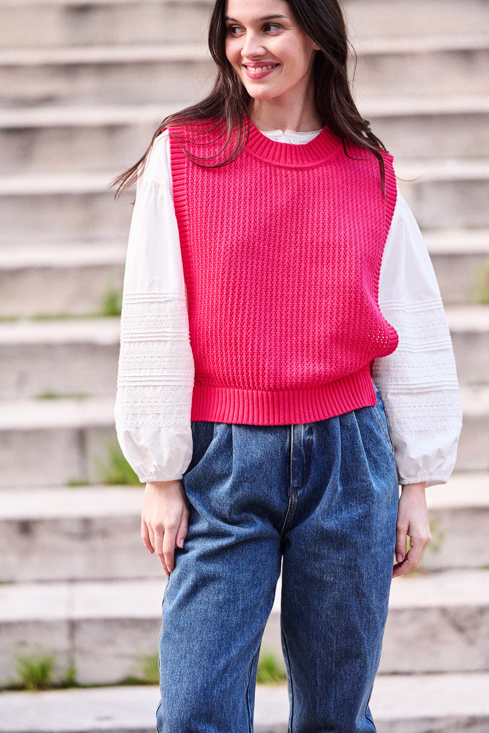 Marcus Sweater - Fuchsia Pink