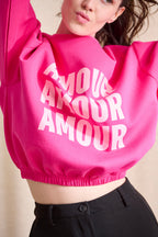Nola Sweatshirt - Fuchsia Pink