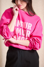 Nola Sweatshirt - Fuchsia Pink