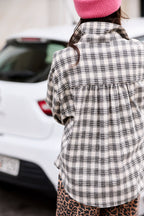 Cisse Shirt - Ecru with Black Checks
