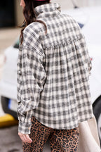 Cisse Shirt - Ecru with Black Checks