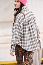 Cisse Shirt - Ecru with Black Checks