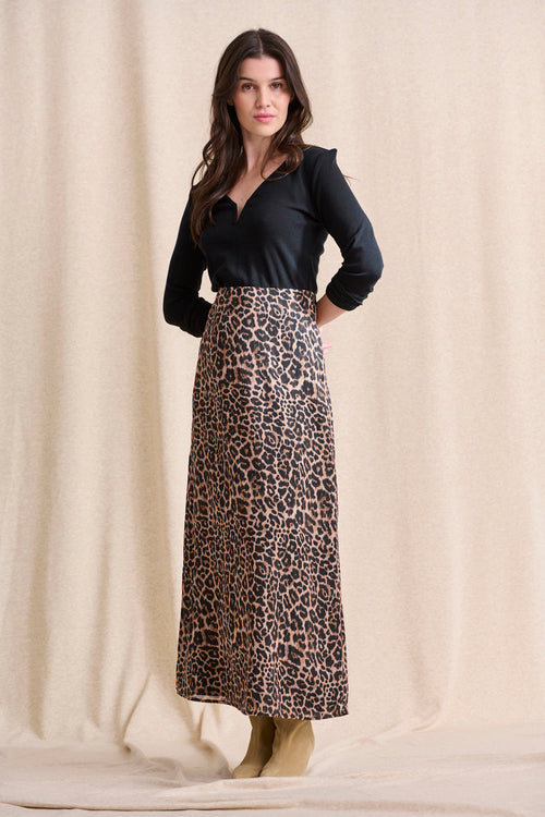 Jupe John - Print Leopard Voile