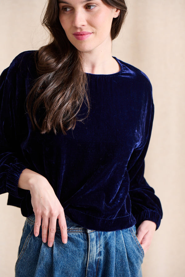 Blouse Basile - Marineblauw