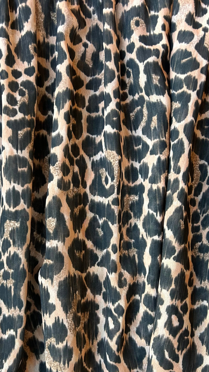 Jupe John - Print Leopard Voile