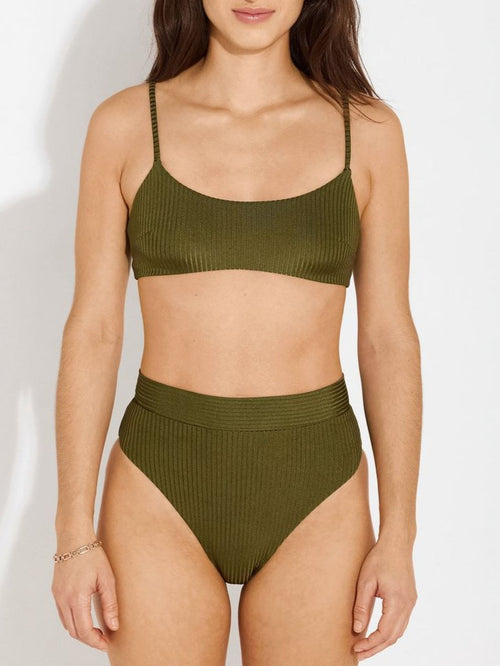 Alia Bikini Top - Folk Khaki