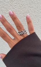 Anello couture intrecciato