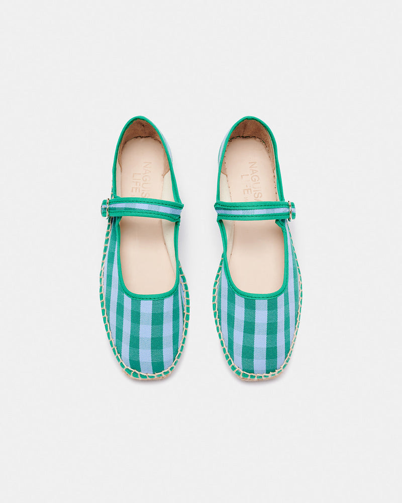 Espadrilles Peonia Cuadros Verdes