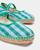Espadrilles Peonia Cuadros Verdes