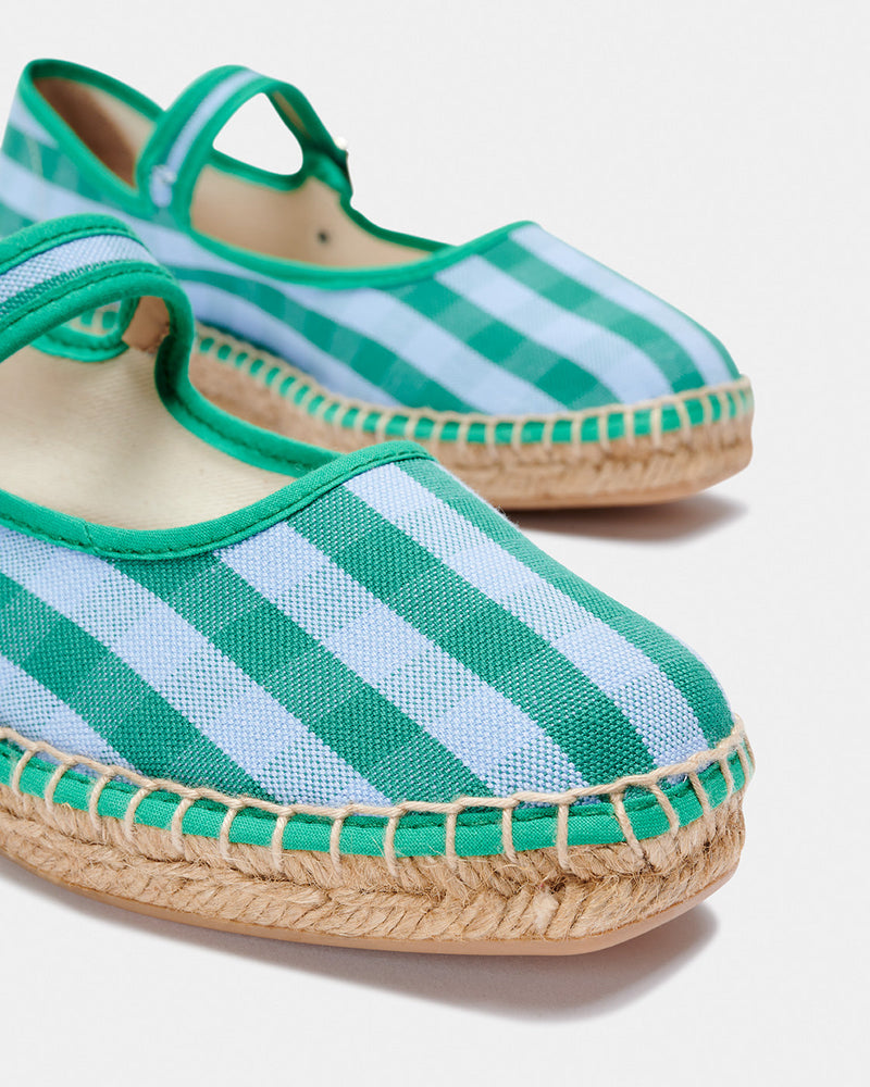 Espadrilles Peonia Cuadros Verdes