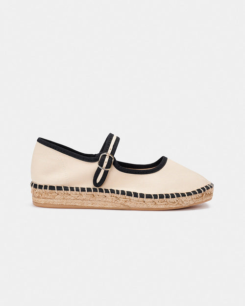 Peonia Crudo-Negro Espadrilles