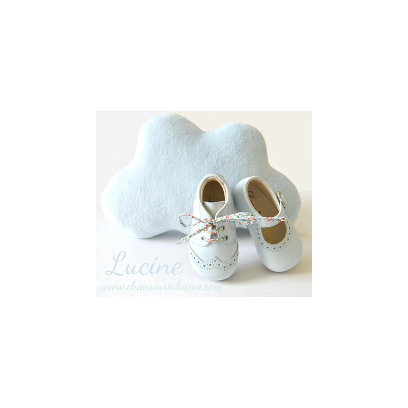 Chaussures Bottillons Adonis Bout Golf - Cuir Bleu Ciel - Mixte