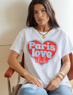 T-Shirt Blanc & Ciel Paris Love Club