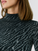 Top Zebra Shine Col Montant