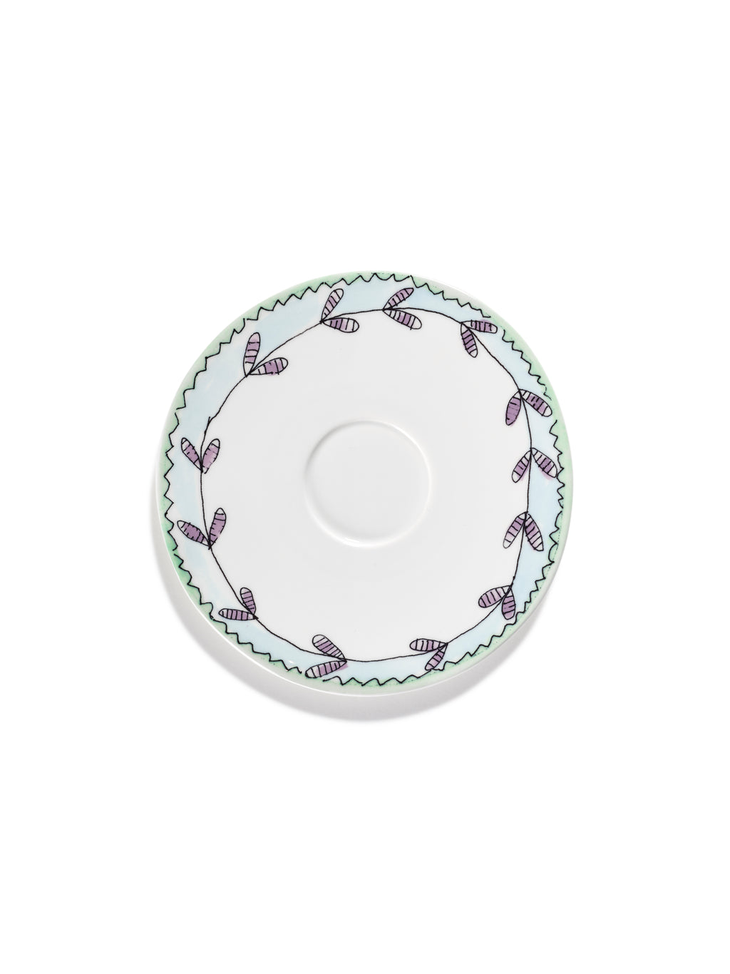 Midnight Flowers - Lot De 2 Soucoupes Pour Tasse À Thé - Porcelaine Bone China - Blossom Milk