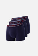 Lot De 3 Boxers Marine En Coton - Boxers Marine
