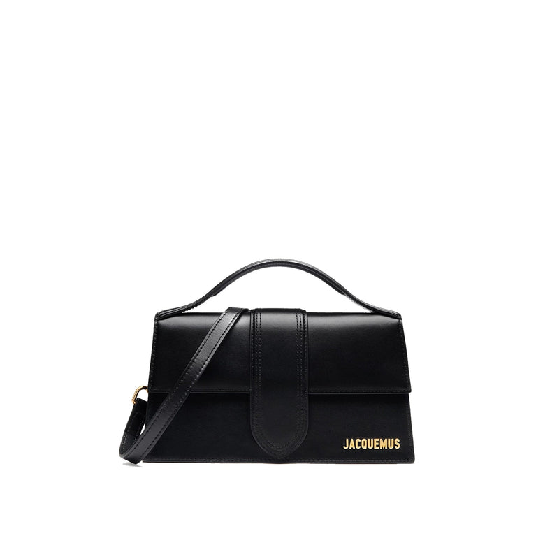 Sac Jacquemus Le Grand Bambino - Gold Logo - Femme - Black