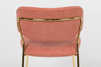 Jolien - Dining Room Chair - Fabric - Gold/Pink